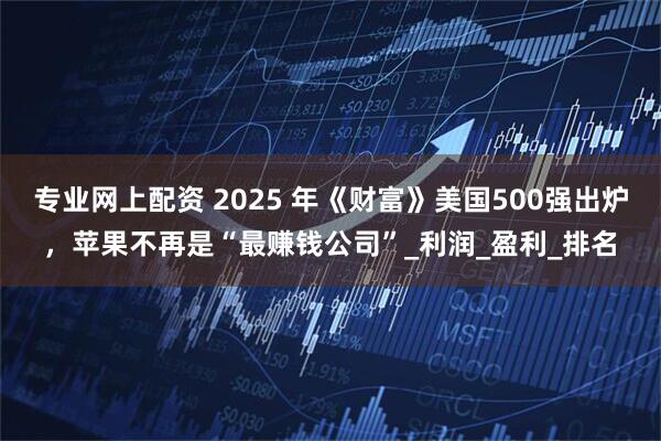 专业网上配资 2025 年《财富》美国500强出炉，苹果不再是“最赚钱公司”_利润_盈利_排名