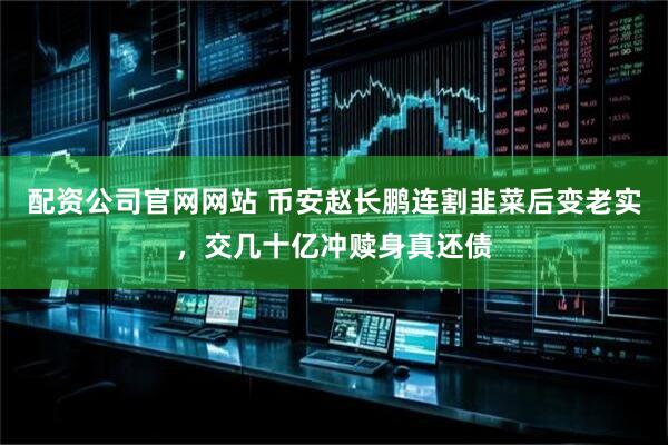 配资公司官网网站 币安赵长鹏连割韭菜后变老实，交几十亿冲赎身真还债