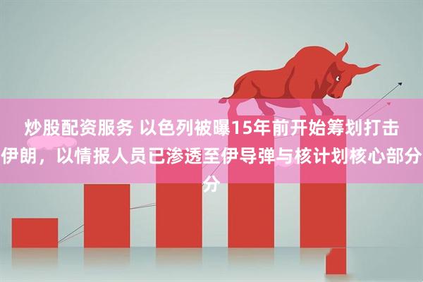 炒股配资服务 以色列被曝15年前开始筹划打击伊朗，以情报人员已渗透至伊导弹与核计划核心部分